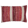 Saro Lifestyle SARO 2827.R1624BC 16 x 24 in. Oblong Throw Pillow Cover with Red Striped Design 2827.R1624BC